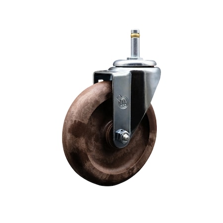 Service Caster 5'' High Temp Glass Filled Nylon 7/16'' Stem Caster with Total Lock Brake SCC-GRTTL20S514-GFNSHT-716138